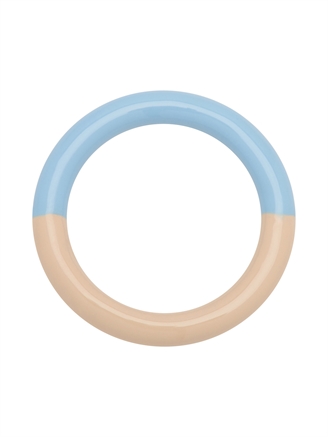 Lulu Copenhagen Double Color Ring Light Blue/Buttercream Enamel